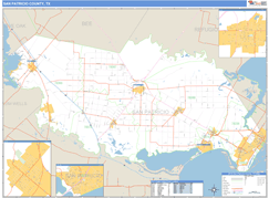 San Patricio County, TX Digital Map Basic Style